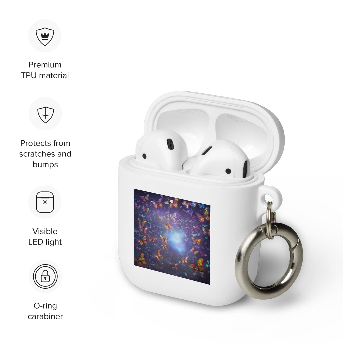 Holographic Butterflies Print Patterns Collection AirPods