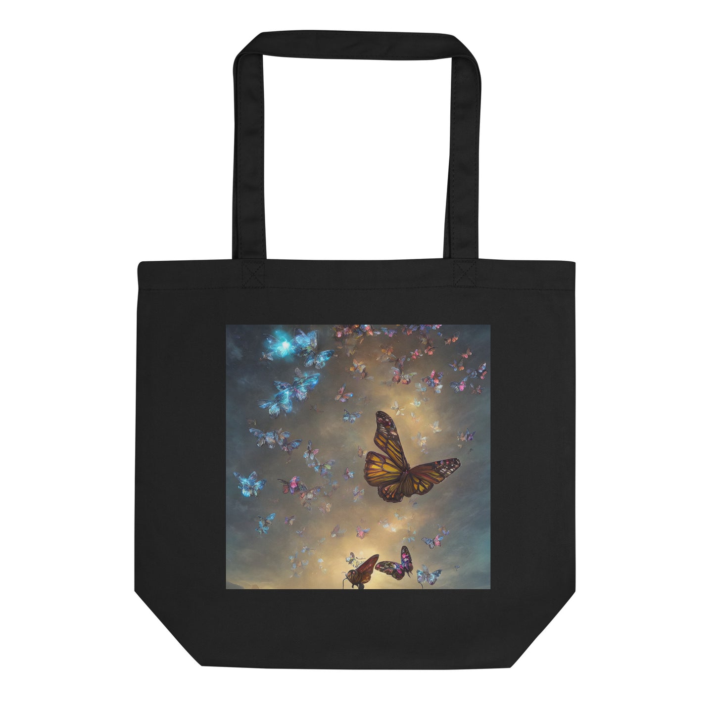 Holographic Butterflies Print Patterns Collection Eco Tote Bag